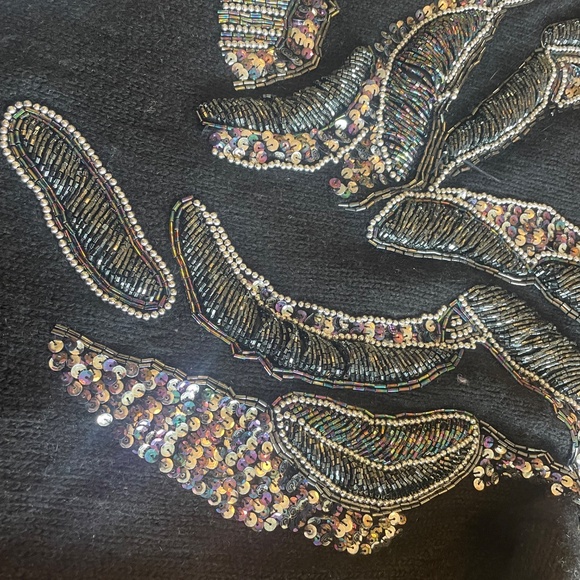 Beautiful Sparkly Black Sweater - Picture 5 of 6